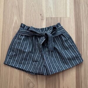 Striped Black and White Women's Shorts